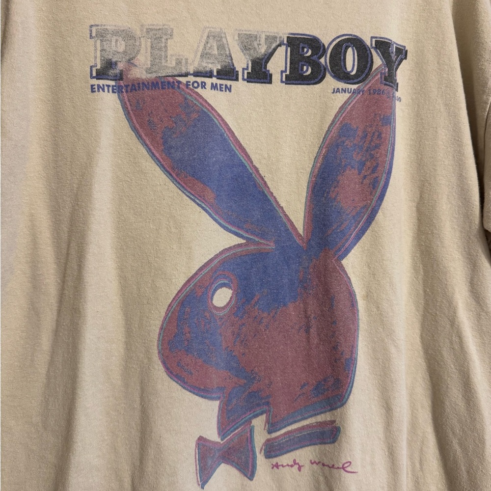 Playboy Tan Graphic T-Shirt - Picture 2 of 3